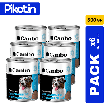 COMIDA HÚMEDA PERRO CANBO CACHORRO CRECIMIENTO Y DESARROLLO LATA 330 GR X 6 UND
