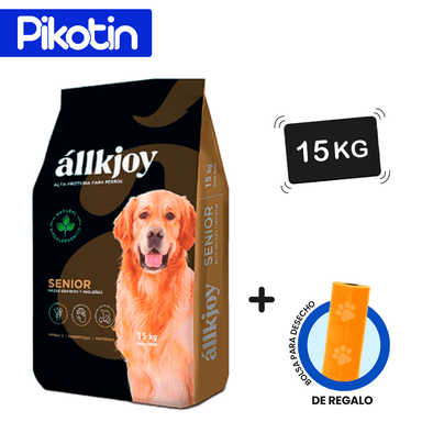 COMIDA SECA PERROS ALLKJOY SENIOR TODAS LAS RAZAS 15KG