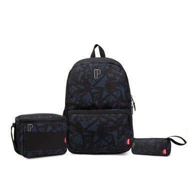 TRIPACK PORTA MOCHILA LONCHERA CARTUCHERA MARACAY