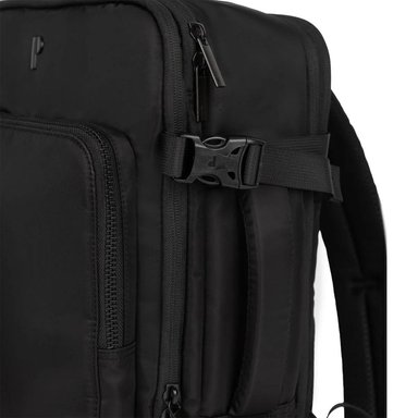 MOCHILA VIAJERA PORTA LISON NEGRO RESPALDAR ACOLCHADO - 2