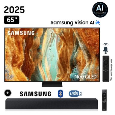 TELEVISOR SAMSUNG 65 NEO QLED 4K VISION AI SMART TV QN65QN70FAGXPE + SOUNDBAR HW B400 - 1
