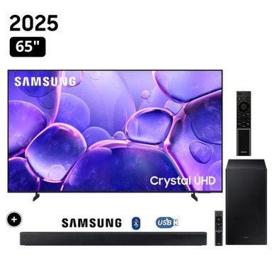 TELEVISOR SAMSUNG SMART TV 65" CRYSTAL UHD 4K UN65U8000FGXPE + SOUNDBAR HW-B450F - 1