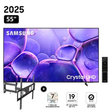 TELEVISOR SAMSUNG SMART TV 55 CRYSTAL UHD 4K UN55U8000F + RACK GIRATORIO - 1
