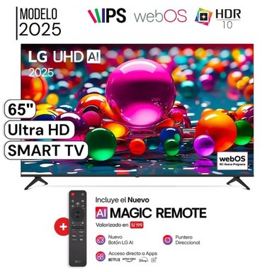 TELEVISOR LG 65' LED UHD 4K SMART TV THINQ AI 65UA8050PSA + MAGIC REMOTE - 1