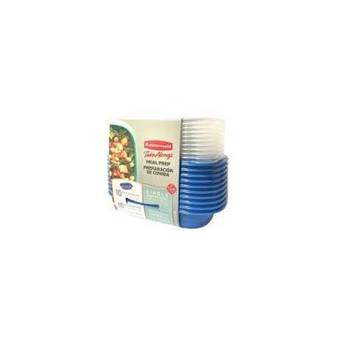 10 RECIPIENTES CON DIVISIONES 887ML - AZUL - RUBBERMAID