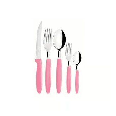 JUEGO DE CUBIERTOS X30 PZAS IPANEMA ROSADO 10390012