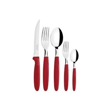 JUEGO DE CUBIERTOS X30 PZAS IPANEMA ROJO 10390013