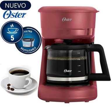 CAFETERA OSTER 5TZ DE FILTRO REUTILIZABLE BVSTDCS51R ROJO - 2
