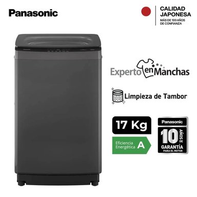 LAVADORA PANASONIC NA-F17JB1BRH - 17 KG - GRIS OSCURO