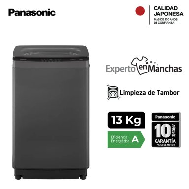 LAVADORA PANASONIC NA-F13JB1BRH - 13 KG - GRIS