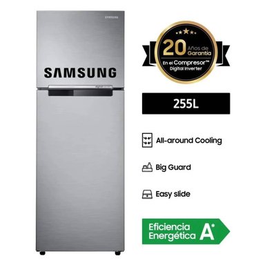 REFRIGERADORA SAMSUNG RT25FARADS8PE TOP FREEZER 255L INOX