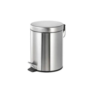 PAPELERA CON PEDAL DE ACERO INOXIDABLE 8L 22X325 CM