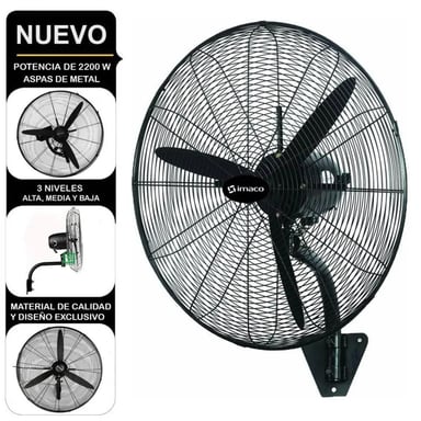 VENTILADOR INDUSTRIAL IMACO 26 PULGADAS WF2630 DE PARED 230W - 1