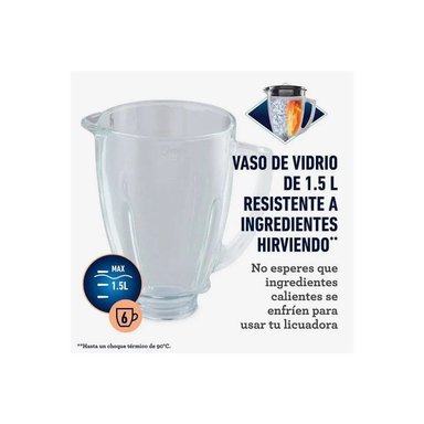 LICUADORA CLÁSICA OSTER BLST4655B NEGRA CON PERILLA ERGONÓMICA - 3