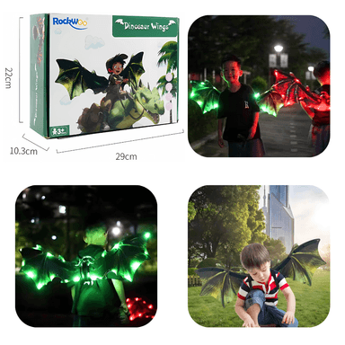 ALAS DINOSAURIO VERDE CON LUZ, SONIDO Y MOVIMIENTO - 4