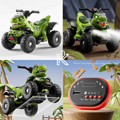 CUATRIMOTO DE DINOSAURIO A BATERÍA CON LUZ LED Y SONIDO - 3