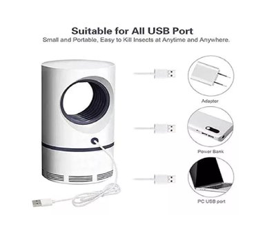 LÁMPARA DE SUCCIÓN MATA MOSQUITOS ZANCUDOS USB  LUZ UV - 1