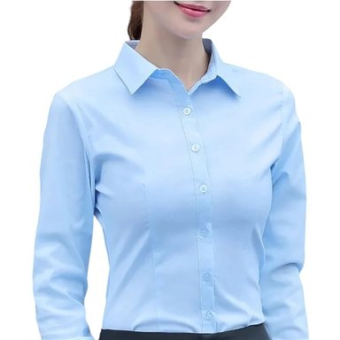 CAMISA DE VESTIR, BLUSA ELEGANTE DE ALGODON MANGA LARGA PARA DAMA - 1
