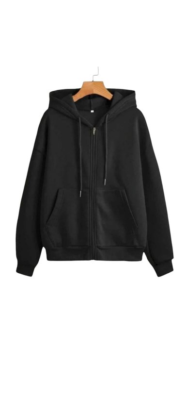 CASACA DE FRANELA CON CIERRE CON CAPUCHA PARA DAMA