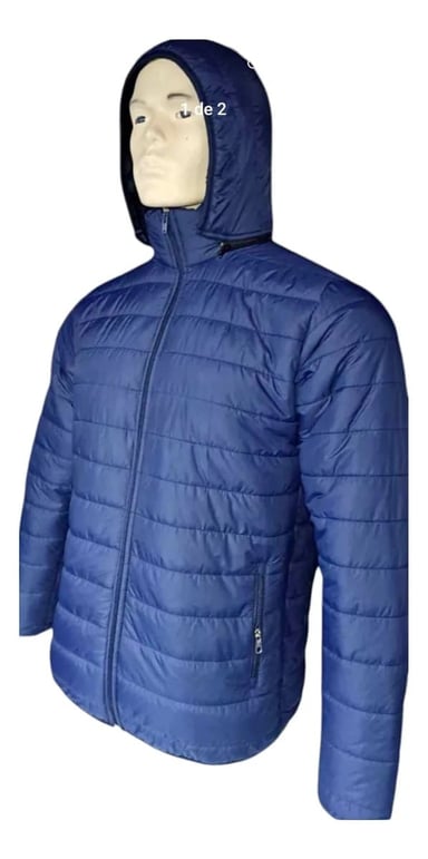 CASACA SEMI-IMPERMEBLE PUFFER ABRIGADOR  CON CAPUCHA PARA HOMBRES - 1