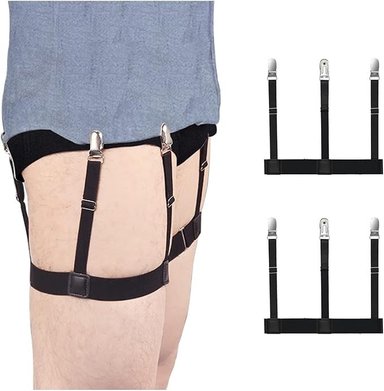 SUJETADORES DE CAMISA, SOPORTE CON ELASTICO REGULABLE