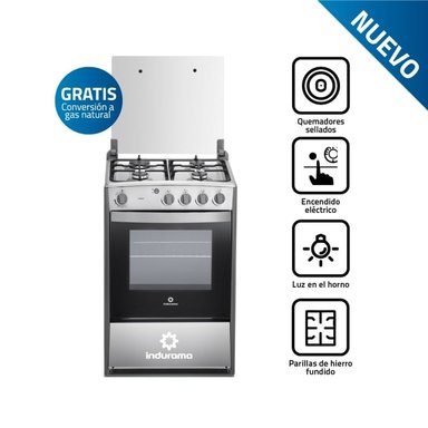 COCINA VIENA INDURAMA GRIS 4 HORNILLAS