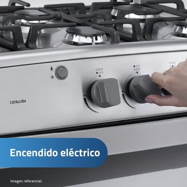 COCINA INDURAMA CATALUÑA 6 HORNILLAS CROMA - 4