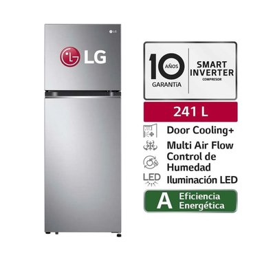REFRIGERADORA LG GT24BPP 241L PLATEADA