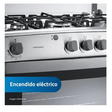 COCINA INDURAMA CANTABRIA 5 HORNILLAS CROMA - 5