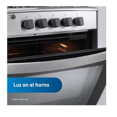 COCINA INDURAMA CANTABRIA 5 HORNILLAS CROMA - 6