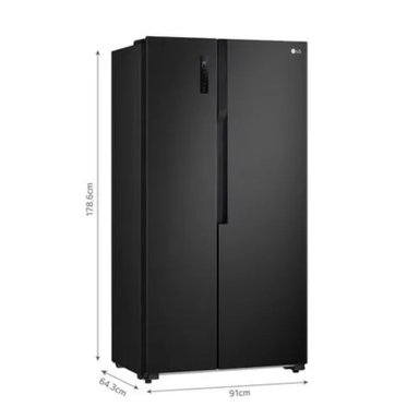 REFRIGERADORA LG GS51MPD SIDE BY SIDE NO FROST 509 L MULTI AIR FLOW NEGRO - 2
