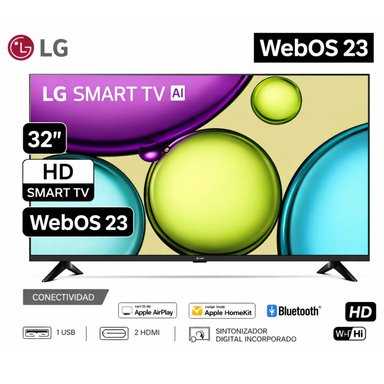 TV SMART TV LG 32" 32LQ600BPSA LED HD SMART 2024