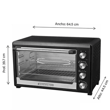 HORNO ELÉCTRICO BLACKLINE 60L GR60AR NEGRO - 3