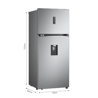 REFRIGERADORA LG TOP FREEZER GT37SGP 374L PLATEADA - 2
