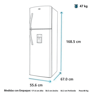 REFRIGERADORA MABE TOP FREEZER RMA255FYPG 239L - 6