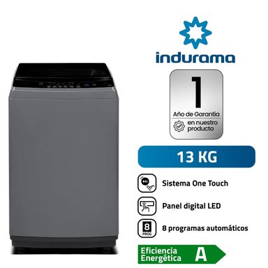 LAVADORA INDURAMA 13KG LRI-13DGR GRIS OSCURO