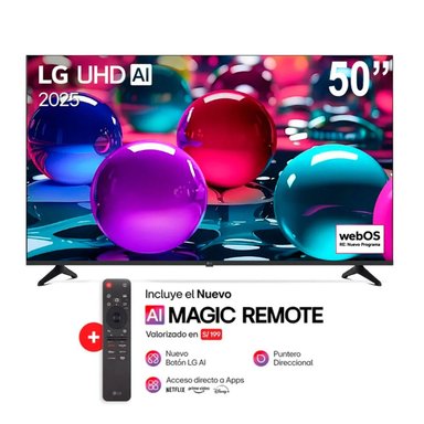 TELEVISOR LG 50' 50UA7300PSB UHD 4K THINQ AI + CONTROL MAGIC 2025 - 1