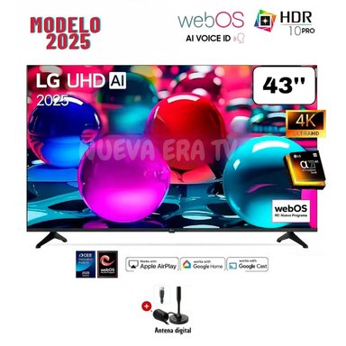 TELEVISOR LG 43' 43UA7300PSB 4K UHD AI SMART TV 2025 + ANTENA DIGITAL - 1