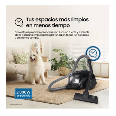 ASPIRADORA DE ARRASTRE CICLÓNICA SAMSUNG VCC4580V3KXZS 2000W NEGRO - 9
