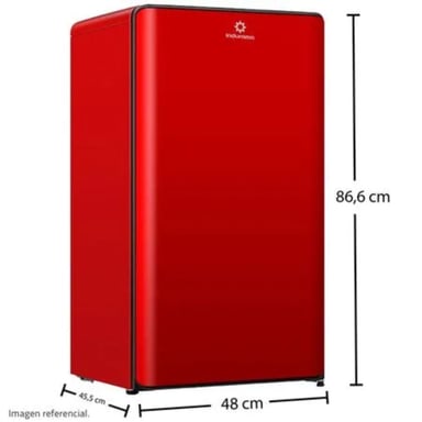 FRIGOBAR INDURAMA 90L RI-109R DEFROST ROJO - 6