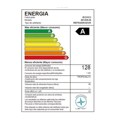 FRIGOBAR BORD MI120S-M 93L SILVER - 3