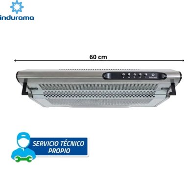 CAMPANA INDURAMA EXTRACTORA CEI-602CRP 3 VELOCIDADES SILVER