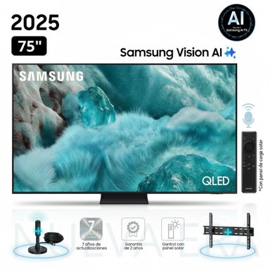 TELEVISOR SAMSUNG 75 QLED Q7F QN75Q7FAAGXPE  VISION AI SMART TV 2025 + RACK FIJO + ANTENA DIGITAL