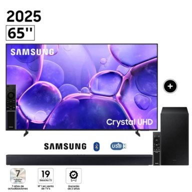 TELEVISOR SAMSUNG 65'' UN65U8000F CRYSTAL UHD SMART TV + SOUNDBAR HW -B450F