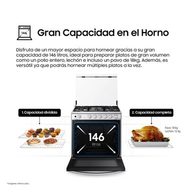 COCINA SAMSUNG  6 HORNILLAS CON PLANCHA NX52T5311PSPE - 10