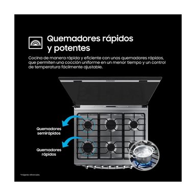 COCINA SAMSUNG  6 HORNILLAS CON PLANCHA NX52T5311PSPE - 9