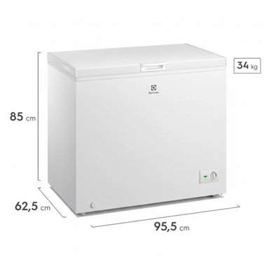 CONGELADOR ELECTROLUX HORIZONTAL 251 L BLANCO EFH25S2P4AW - 2