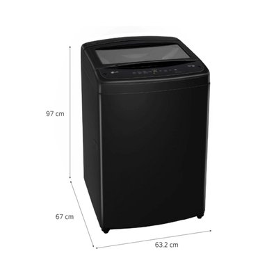 LAVADORA LG WT16OBVTB 16KG TURBODRUM CARGA SUPERIOR ONYX NEGRO - 2