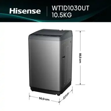 LAVADORA HISENSE CARGA SUPERIOR 10.5KG WT1D1030UT - 2