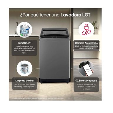 LAVADORA LG 13 KG WT13BVTB NEGRO CLARO - 4